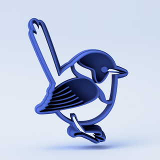 Blue Wren (2) Polymer Clay Cutter