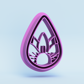 Teardrop Sunflower Cut-out Polymer Clay Cutter