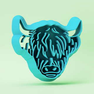 Highland Cow Polymer Clay Cutter