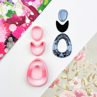 Hollow Egg Shape 3pc Set - Polymer Clay Cutter