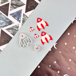 Rocket Ship Polymer Clay Cutter
