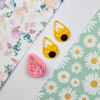 Teardrop Sunflower Cut-out Polymer Clay Cutter