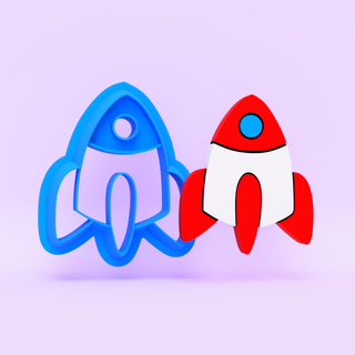 Rocket Ship Polymer Clay Cutter