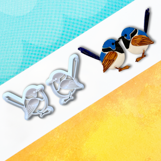 Blue Wren (2) Polymer Clay Cutter