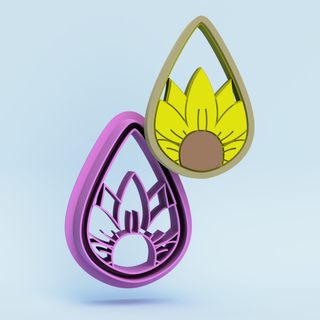 Teardrop Sunflower Cut-out Polymer Clay Cutter