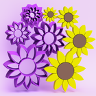Sunflowers - Polymer Clay Cutters
