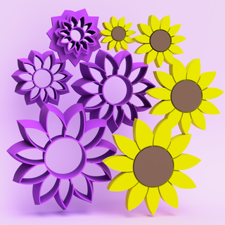 Sunflowers - Polymer Clay Cutters