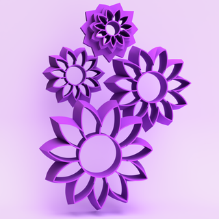 Sunflowers - Polymer Clay Cutters