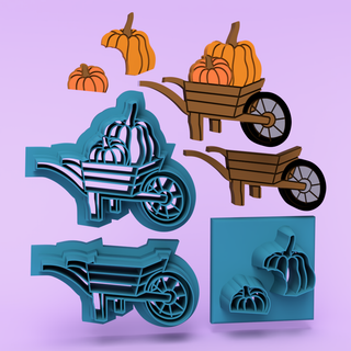 Pumpkin Wagon - Polymer Clay Cutters