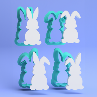 Bunny Set Polymer Clay Cutter
