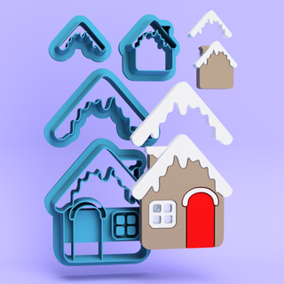 Gingerbread Houses - Polymer Clay Cutters