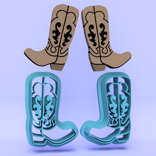 Cowboy Boots Polymer Clay Cutter