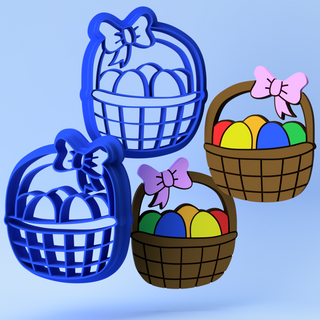 Easter Egg Basket Polymer Clay Cutter