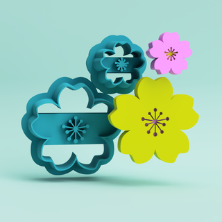 Cute Flower with Imprint Polymer Clay Cutter