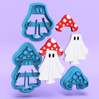 Mushroom Ghost - Polymer Clay Cutters