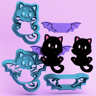 Cat Bat - Polymer Clay Cutters