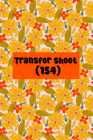 Retro Flowers (01) Transfer Sheet