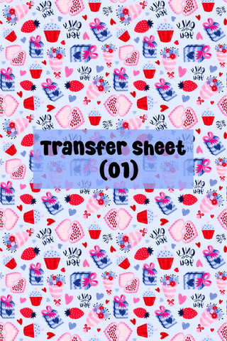 Cupcake/Heart Transfer sheet