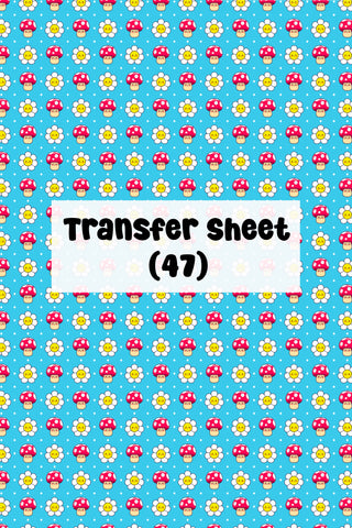 Flowers & Mushrooms (02) Transfer Sheet
