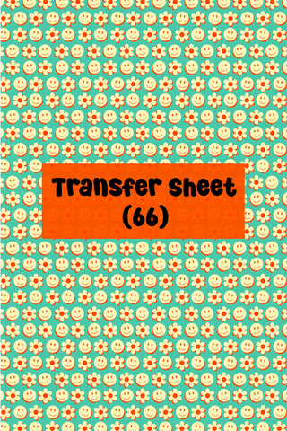 Smiley Face & Flowers Transfer Sheet
