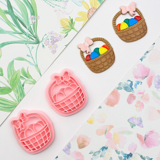 Easter Egg Basket Polymer Clay Cutter