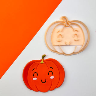 Happy Pumpkin Trinket Dish Polymer Clay Cutter