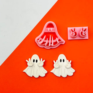 Peace Ghost Polymer Clay Cutter