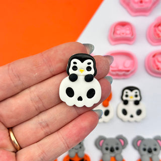 Animals On Pumpkins or Skulls - Polymer Clay Cutters