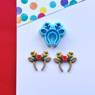 Reindeer Head Band - Polymer Clay Cutters