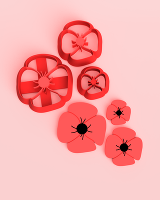 Poppies Polymer Clay Cutter