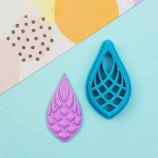 Teardrop Netted Imprint Polymer Clay Cutter