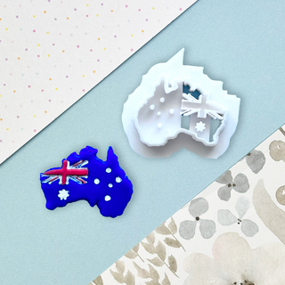 Embossed Australia Continent - Polymer Clay Cutter